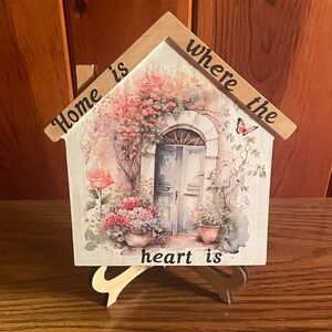 Charming Floral House Plaque